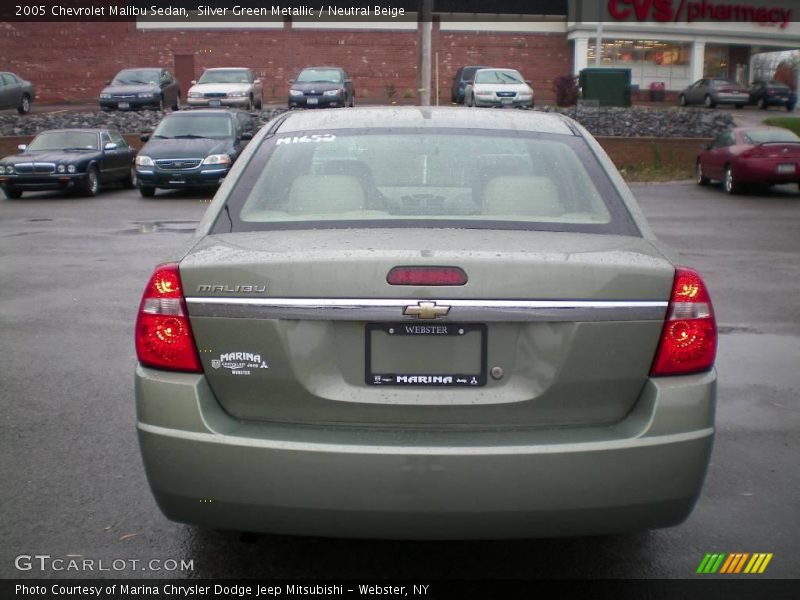 Silver Green Metallic / Neutral Beige 2005 Chevrolet Malibu Sedan