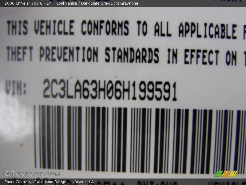 Cool Vanilla / Dark Slate Gray/Light Graystone 2006 Chrysler 300 C HEMI