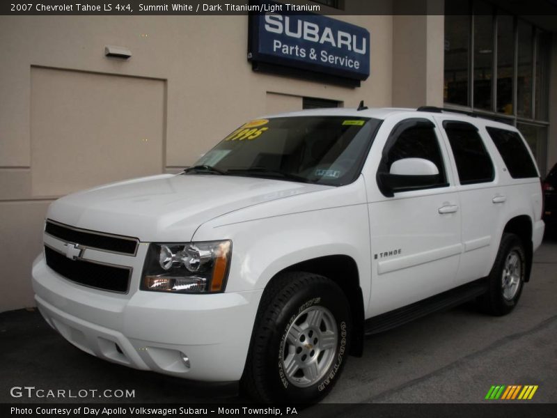 Summit White / Dark Titanium/Light Titanium 2007 Chevrolet Tahoe LS 4x4