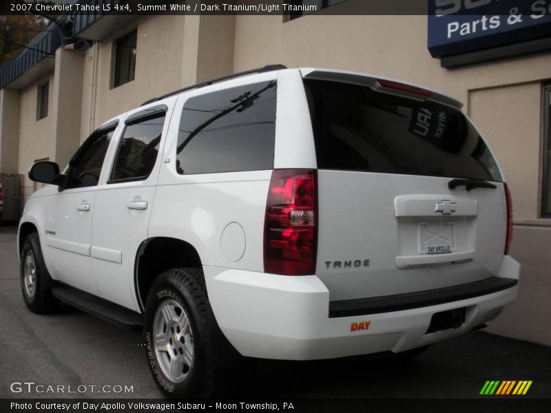 Summit White / Dark Titanium/Light Titanium 2007 Chevrolet Tahoe LS 4x4