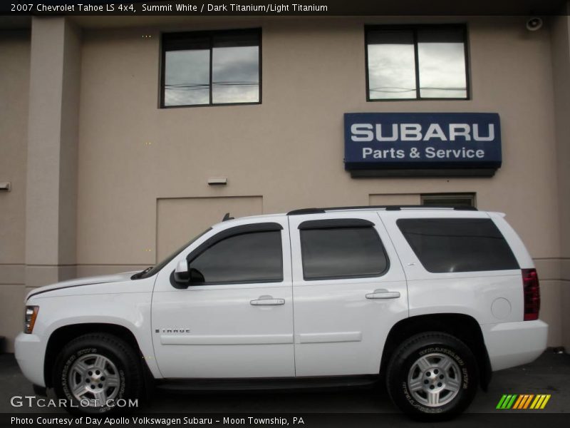 Summit White / Dark Titanium/Light Titanium 2007 Chevrolet Tahoe LS 4x4