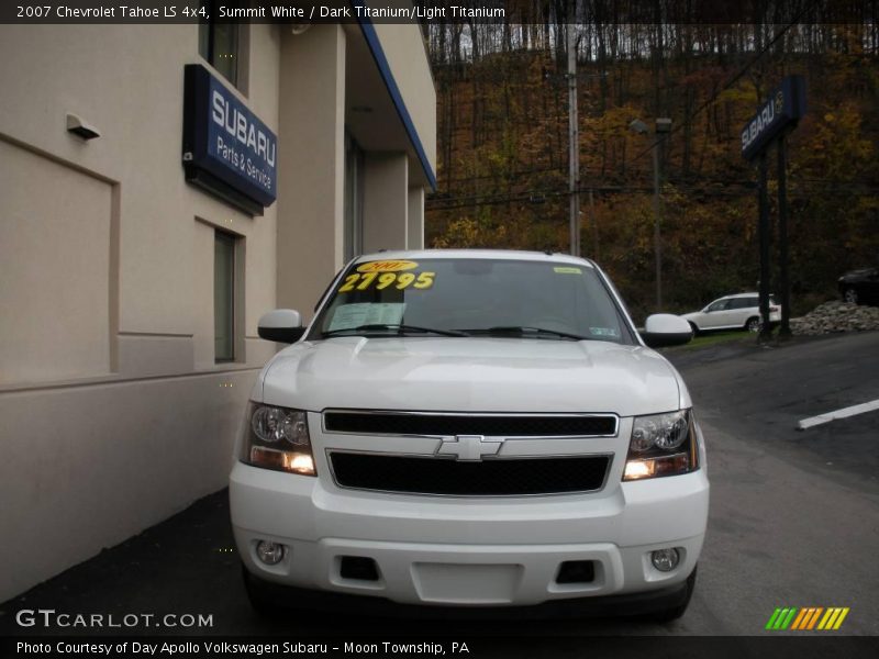 Summit White / Dark Titanium/Light Titanium 2007 Chevrolet Tahoe LS 4x4