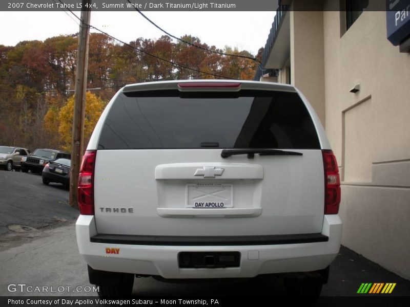 Summit White / Dark Titanium/Light Titanium 2007 Chevrolet Tahoe LS 4x4