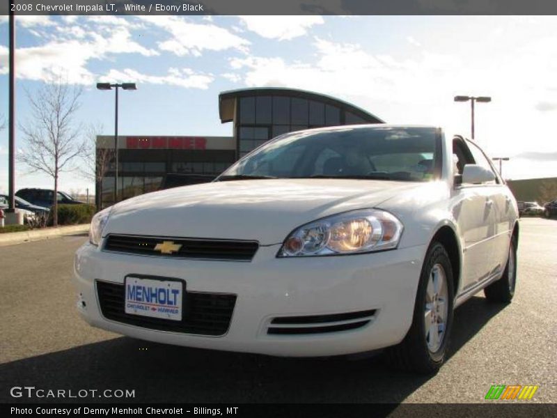 White / Ebony Black 2008 Chevrolet Impala LT