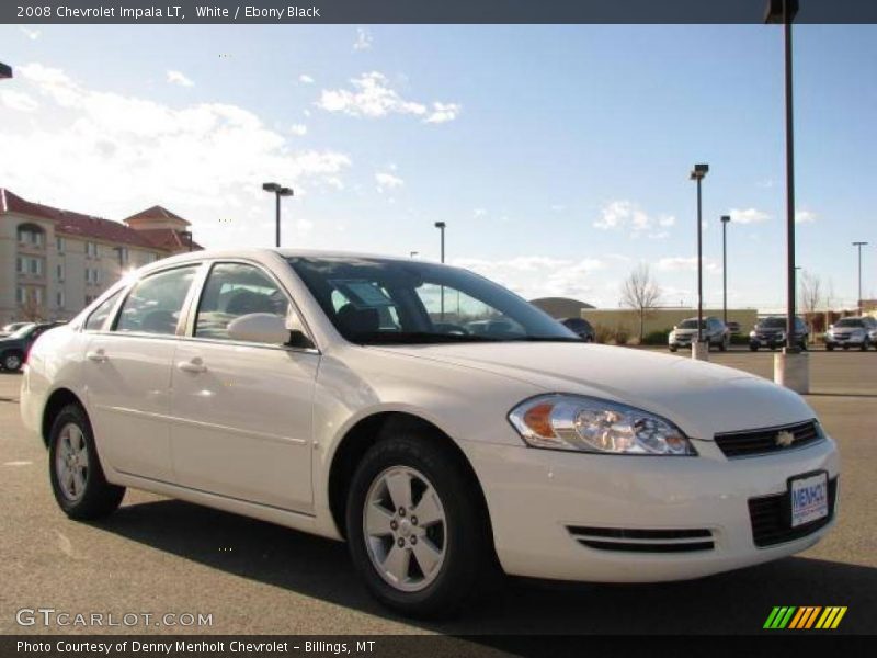 White / Ebony Black 2008 Chevrolet Impala LT