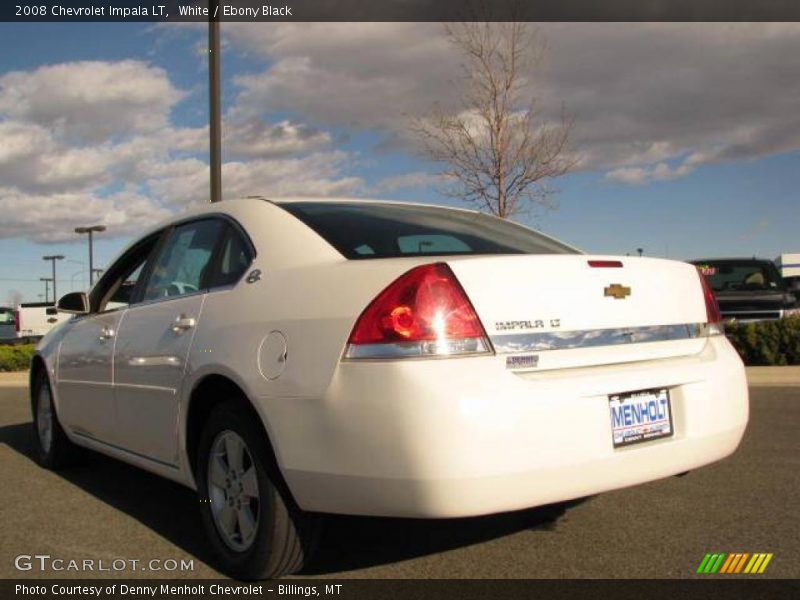 White / Ebony Black 2008 Chevrolet Impala LT