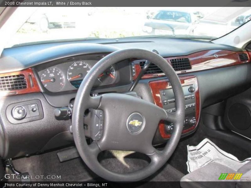 White / Ebony Black 2008 Chevrolet Impala LT
