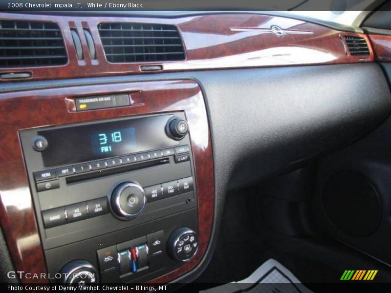 White / Ebony Black 2008 Chevrolet Impala LT