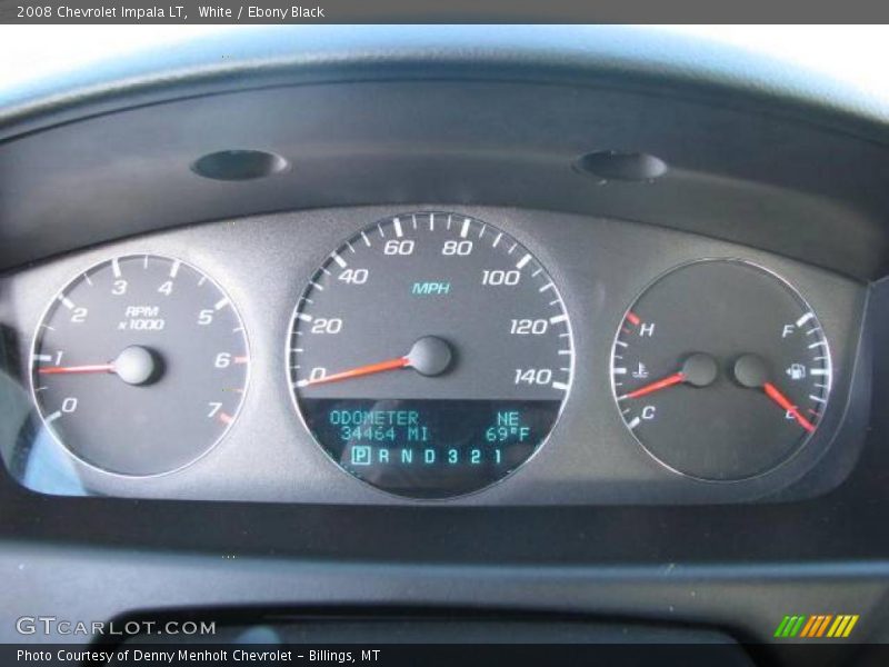 White / Ebony Black 2008 Chevrolet Impala LT