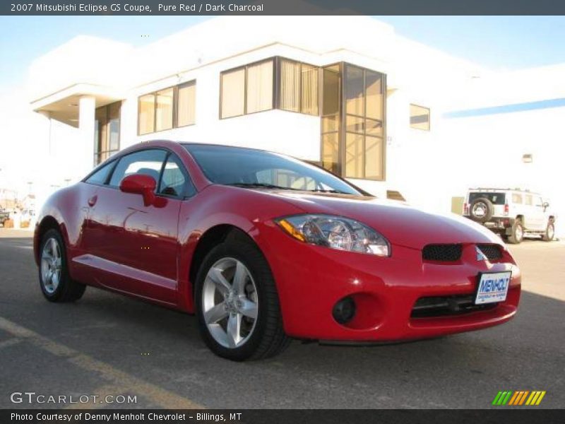Pure Red / Dark Charcoal 2007 Mitsubishi Eclipse GS Coupe
