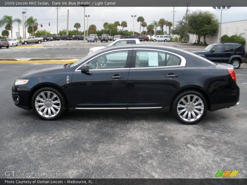 Dark Ink Blue Metallic / Light Camel 2009 Lincoln MKS Sedan