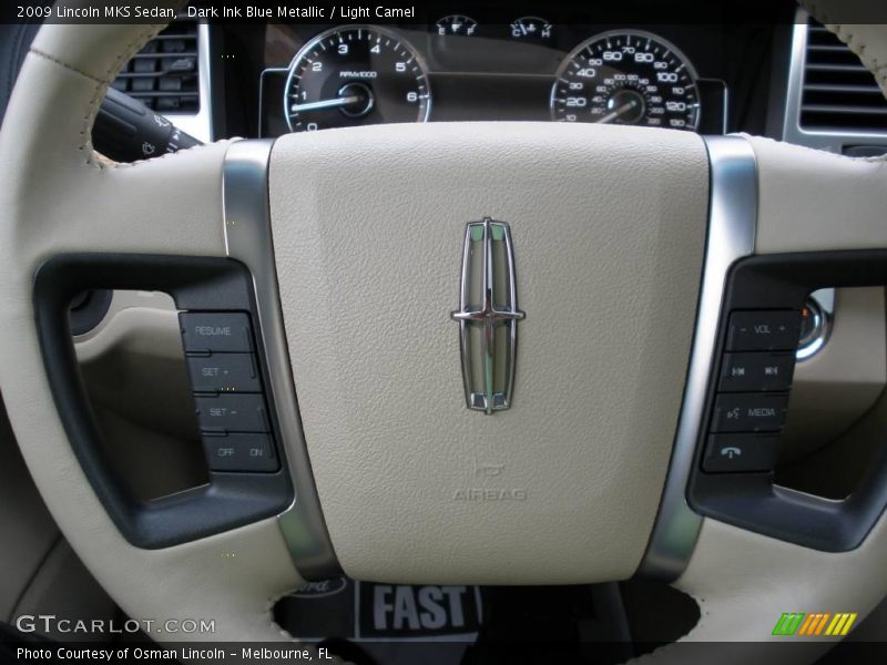 Dark Ink Blue Metallic / Light Camel 2009 Lincoln MKS Sedan