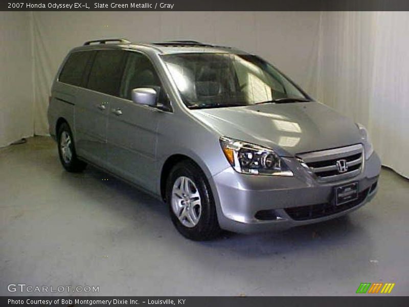 Slate Green Metallic / Gray 2007 Honda Odyssey EX-L