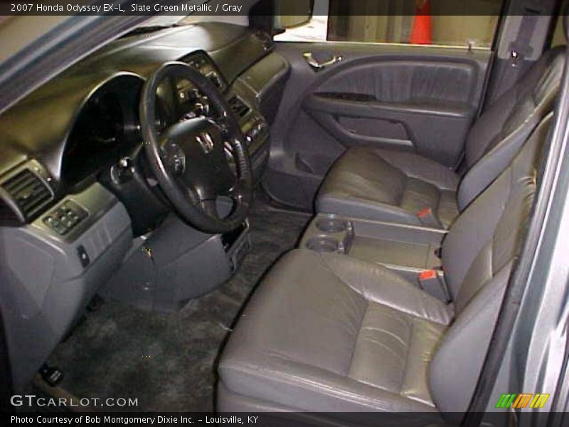 Slate Green Metallic / Gray 2007 Honda Odyssey EX-L