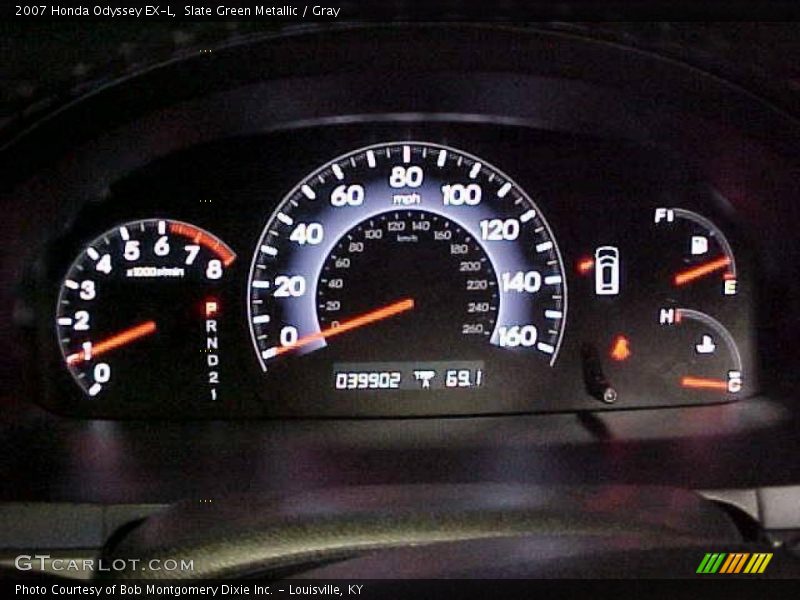 Slate Green Metallic / Gray 2007 Honda Odyssey EX-L