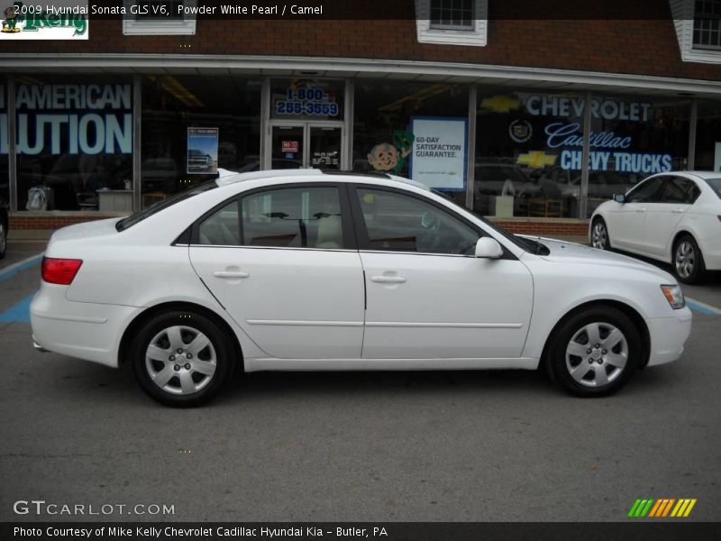 Powder White Pearl / Camel 2009 Hyundai Sonata GLS V6