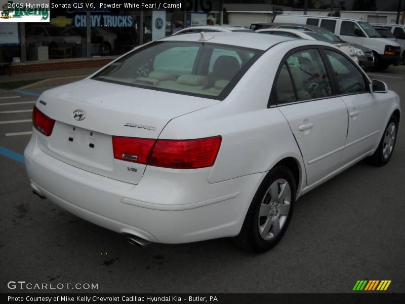 Powder White Pearl / Camel 2009 Hyundai Sonata GLS V6