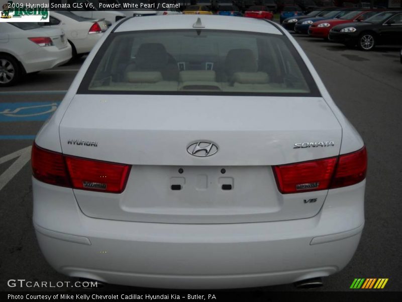 Powder White Pearl / Camel 2009 Hyundai Sonata GLS V6