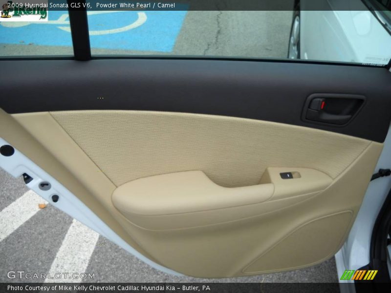 Powder White Pearl / Camel 2009 Hyundai Sonata GLS V6