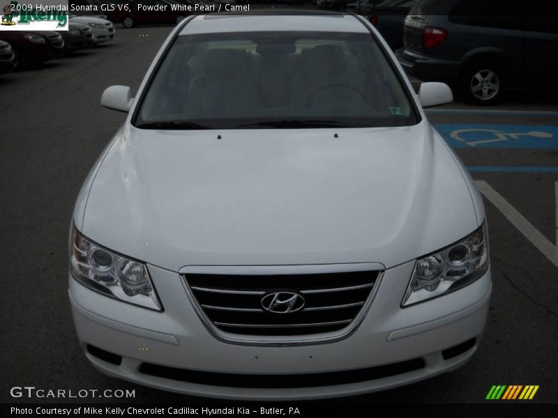 Powder White Pearl / Camel 2009 Hyundai Sonata GLS V6