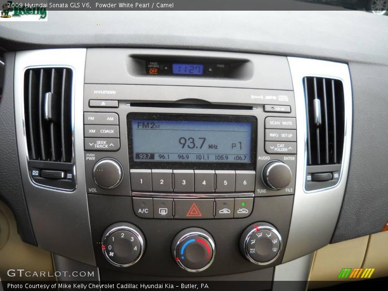 Powder White Pearl / Camel 2009 Hyundai Sonata GLS V6