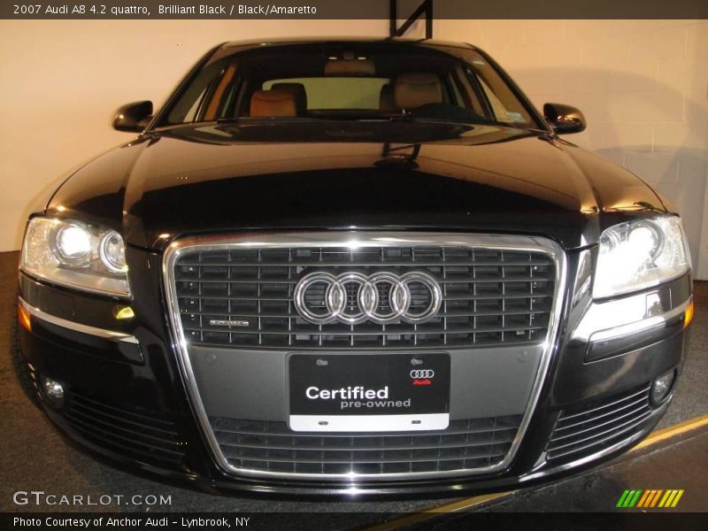 Brilliant Black / Black/Amaretto 2007 Audi A8 4.2 quattro
