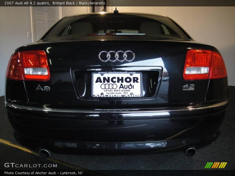 Brilliant Black / Black/Amaretto 2007 Audi A8 4.2 quattro
