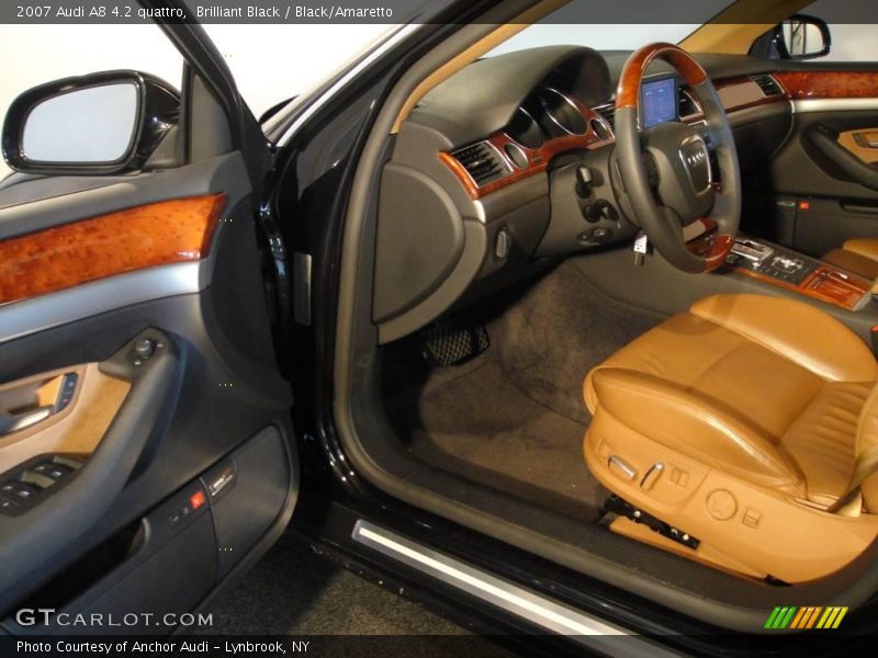 Brilliant Black / Black/Amaretto 2007 Audi A8 4.2 quattro