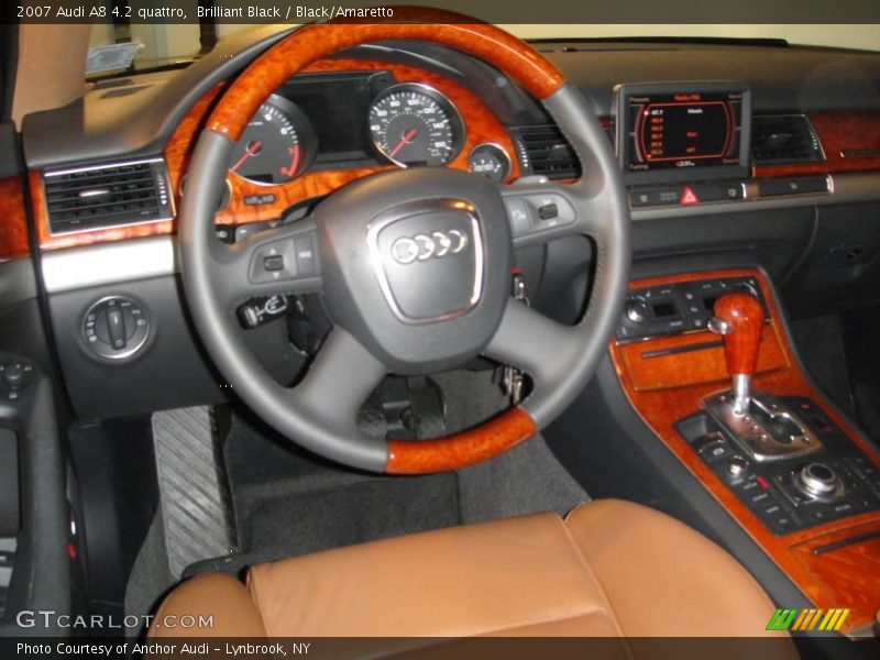 Brilliant Black / Black/Amaretto 2007 Audi A8 4.2 quattro