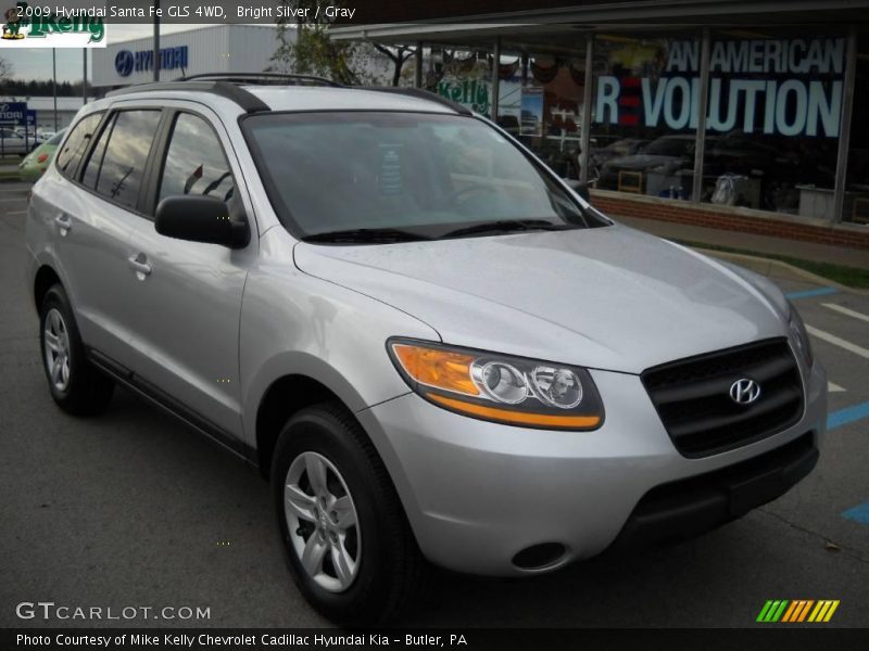 Bright Silver / Gray 2009 Hyundai Santa Fe GLS 4WD