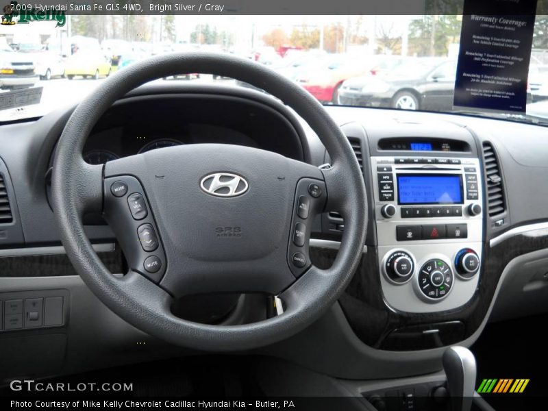 Bright Silver / Gray 2009 Hyundai Santa Fe GLS 4WD