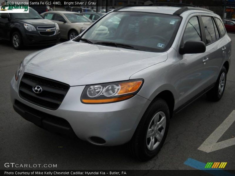 Bright Silver / Gray 2009 Hyundai Santa Fe GLS 4WD