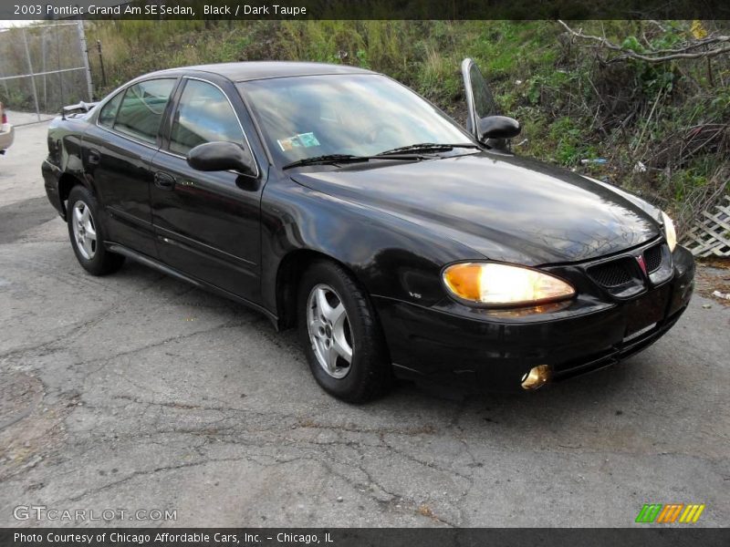 Black / Dark Taupe 2003 Pontiac Grand Am SE Sedan