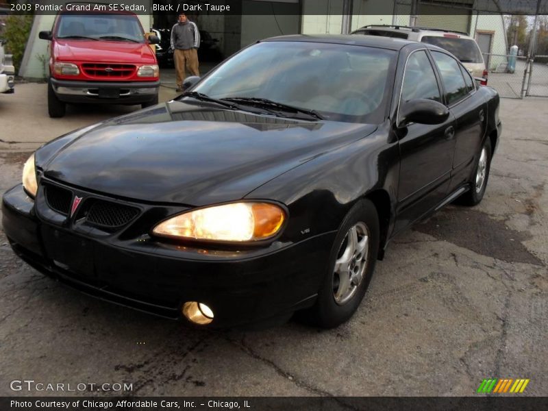 Black / Dark Taupe 2003 Pontiac Grand Am SE Sedan
