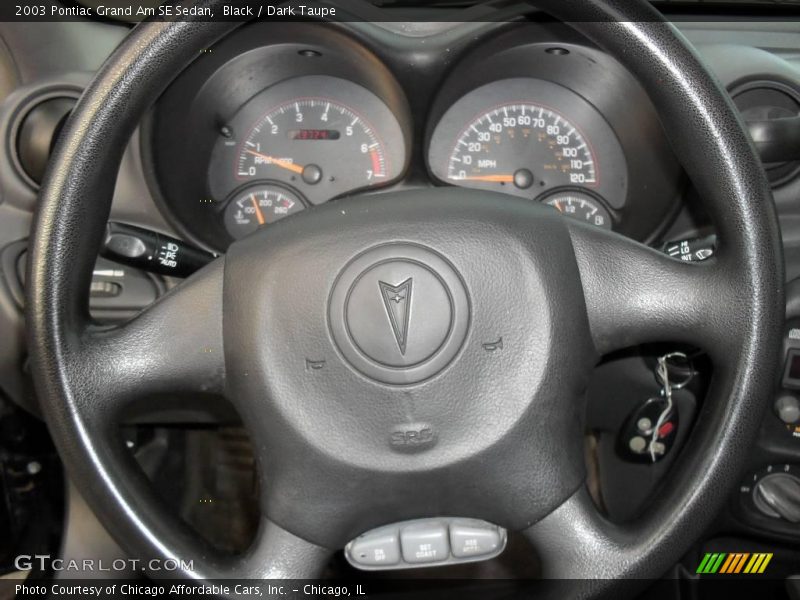 Black / Dark Taupe 2003 Pontiac Grand Am SE Sedan
