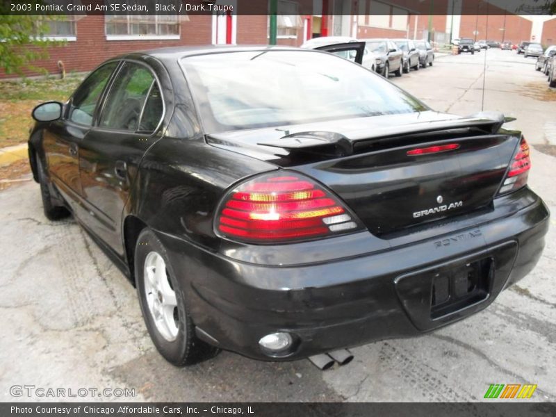 Black / Dark Taupe 2003 Pontiac Grand Am SE Sedan