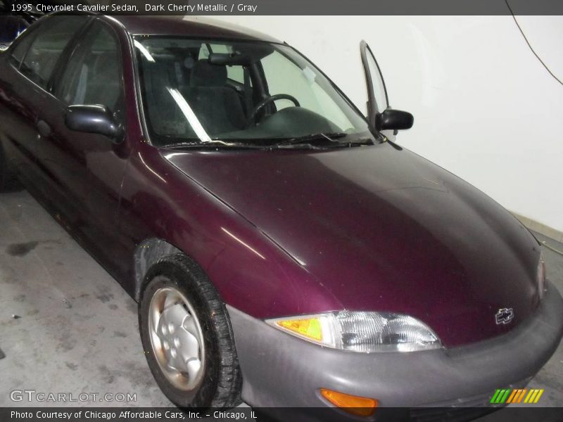 Dark Cherry Metallic / Gray 1995 Chevrolet Cavalier Sedan