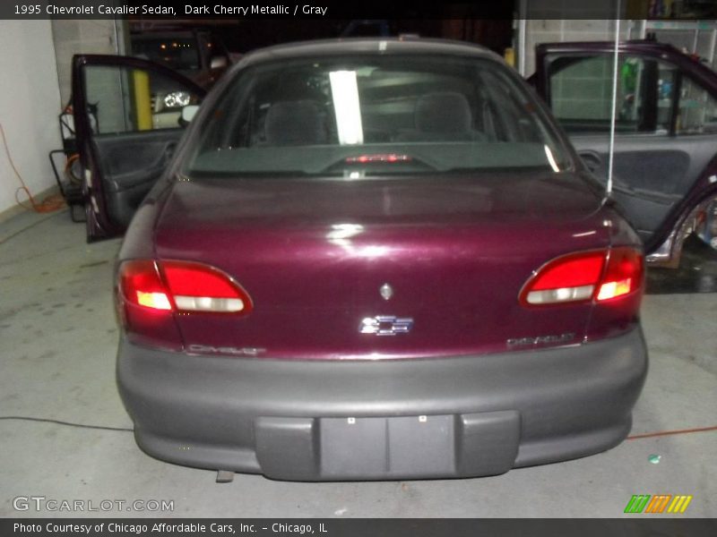 Dark Cherry Metallic / Gray 1995 Chevrolet Cavalier Sedan