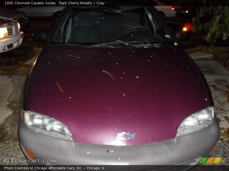 Dark Cherry Metallic / Gray 1995 Chevrolet Cavalier Sedan