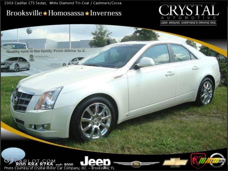 White Diamond Tri-Coat / Cashmere/Cocoa 2009 Cadillac CTS Sedan