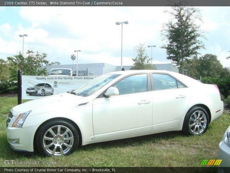 White Diamond Tri-Coat / Cashmere/Cocoa 2009 Cadillac CTS Sedan