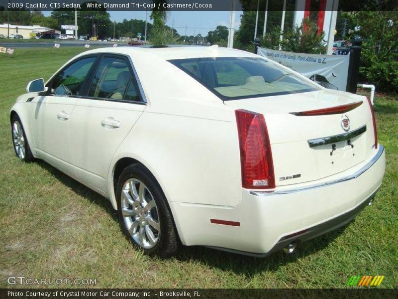 White Diamond Tri-Coat / Cashmere/Cocoa 2009 Cadillac CTS Sedan