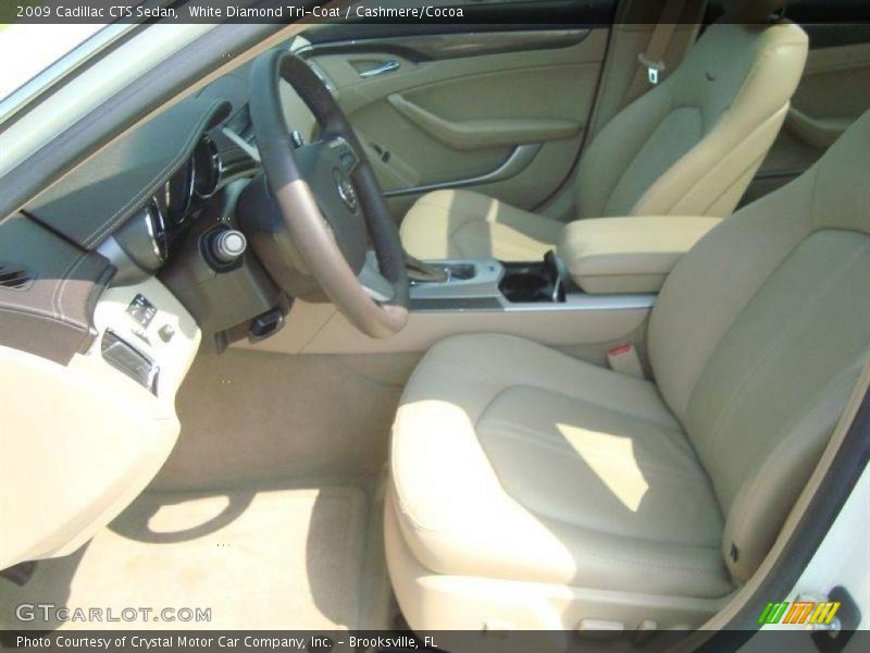 White Diamond Tri-Coat / Cashmere/Cocoa 2009 Cadillac CTS Sedan