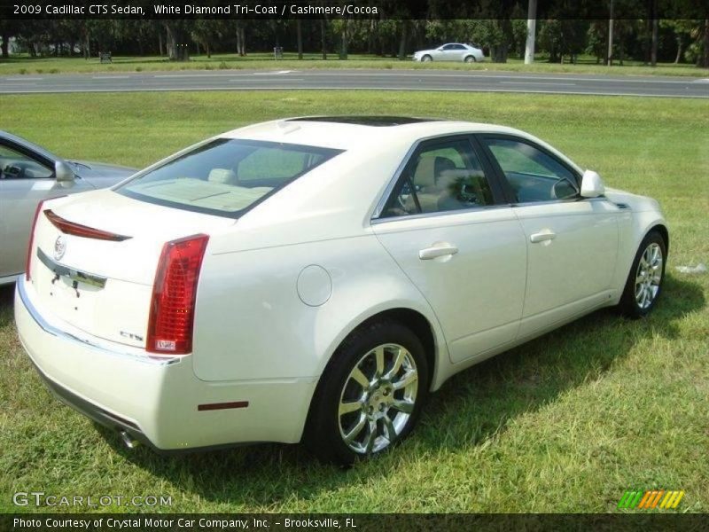 White Diamond Tri-Coat / Cashmere/Cocoa 2009 Cadillac CTS Sedan