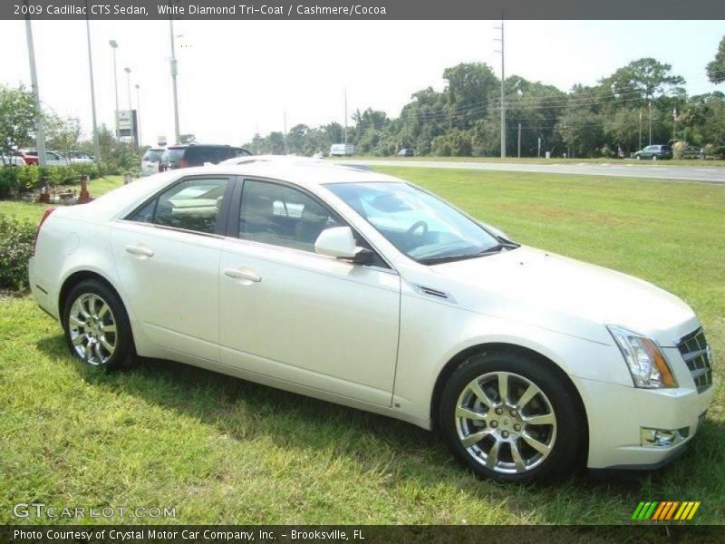 White Diamond Tri-Coat / Cashmere/Cocoa 2009 Cadillac CTS Sedan