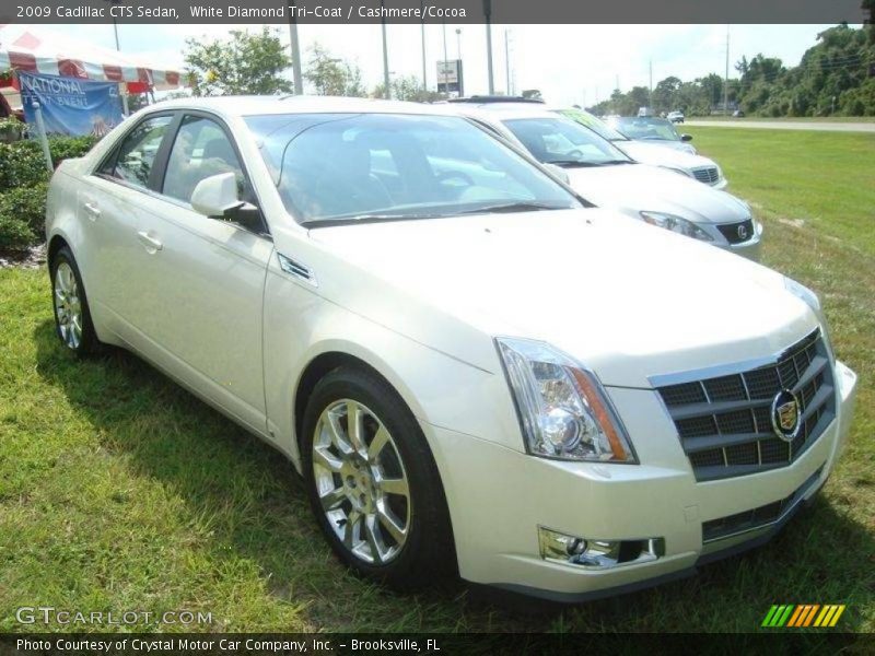 White Diamond Tri-Coat / Cashmere/Cocoa 2009 Cadillac CTS Sedan