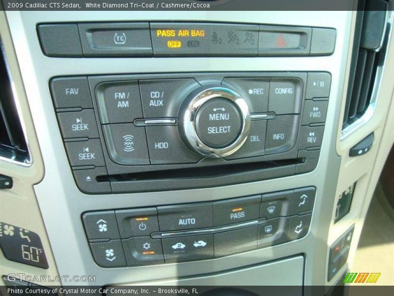White Diamond Tri-Coat / Cashmere/Cocoa 2009 Cadillac CTS Sedan