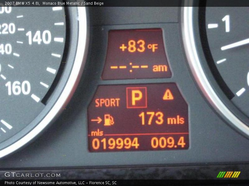 Monaco Blue Metallic / Sand Beige 2007 BMW X5 4.8i