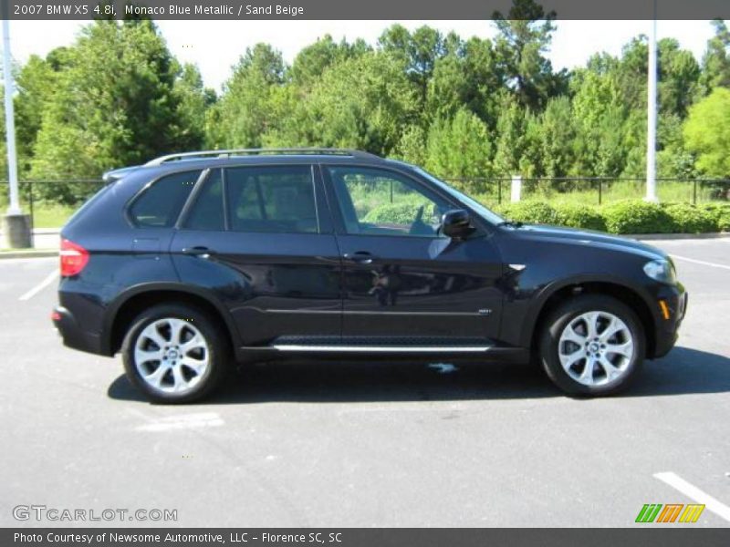 Monaco Blue Metallic / Sand Beige 2007 BMW X5 4.8i