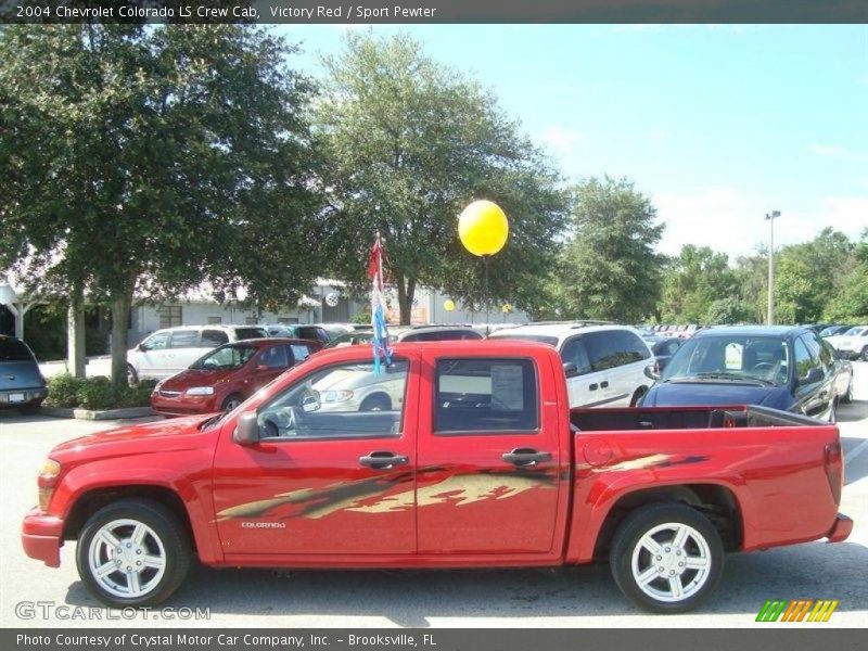 Victory Red / Sport Pewter 2004 Chevrolet Colorado LS Crew Cab